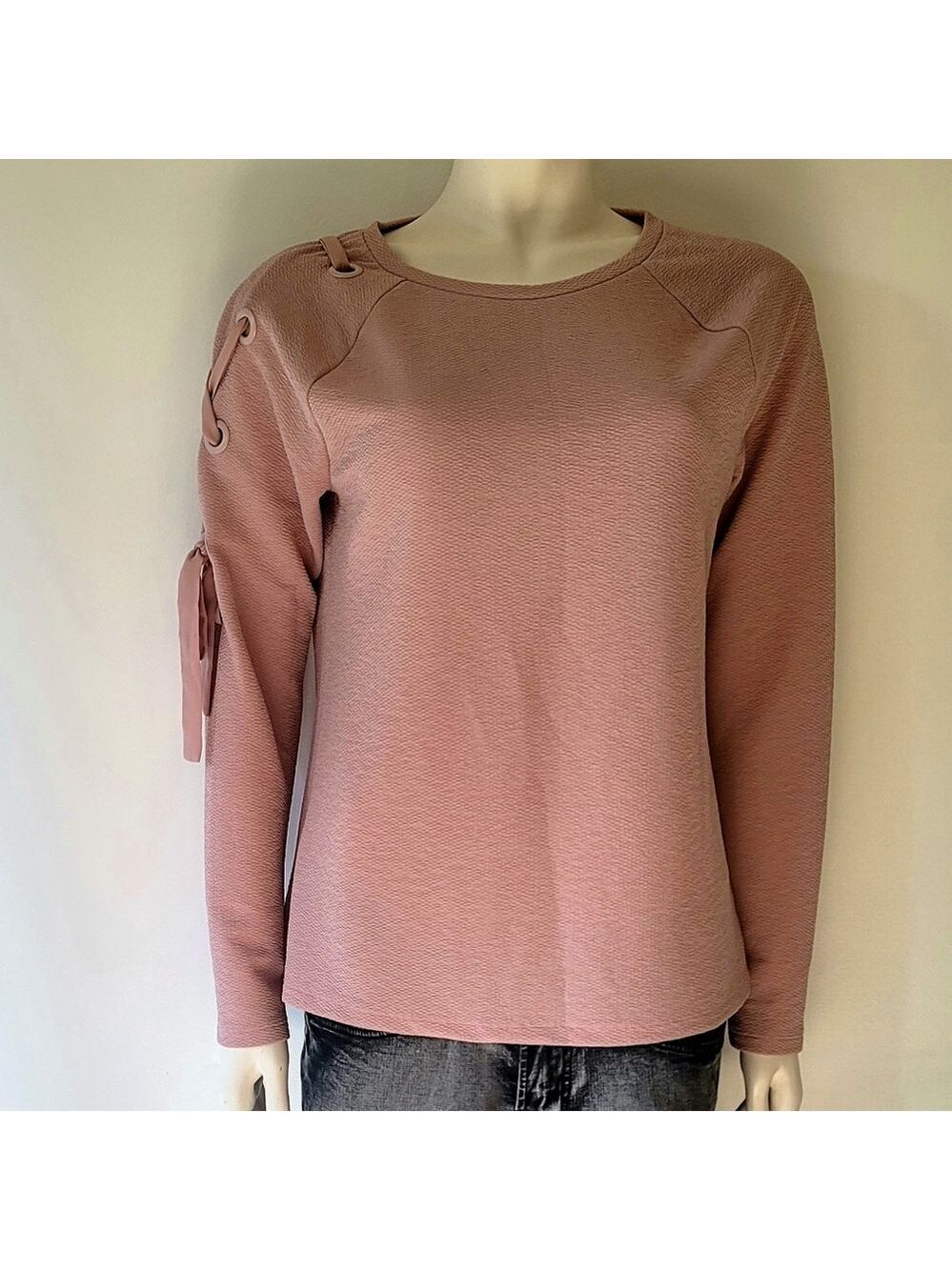 Ivanka Trump Lace Up Long Sleeve Top Size M